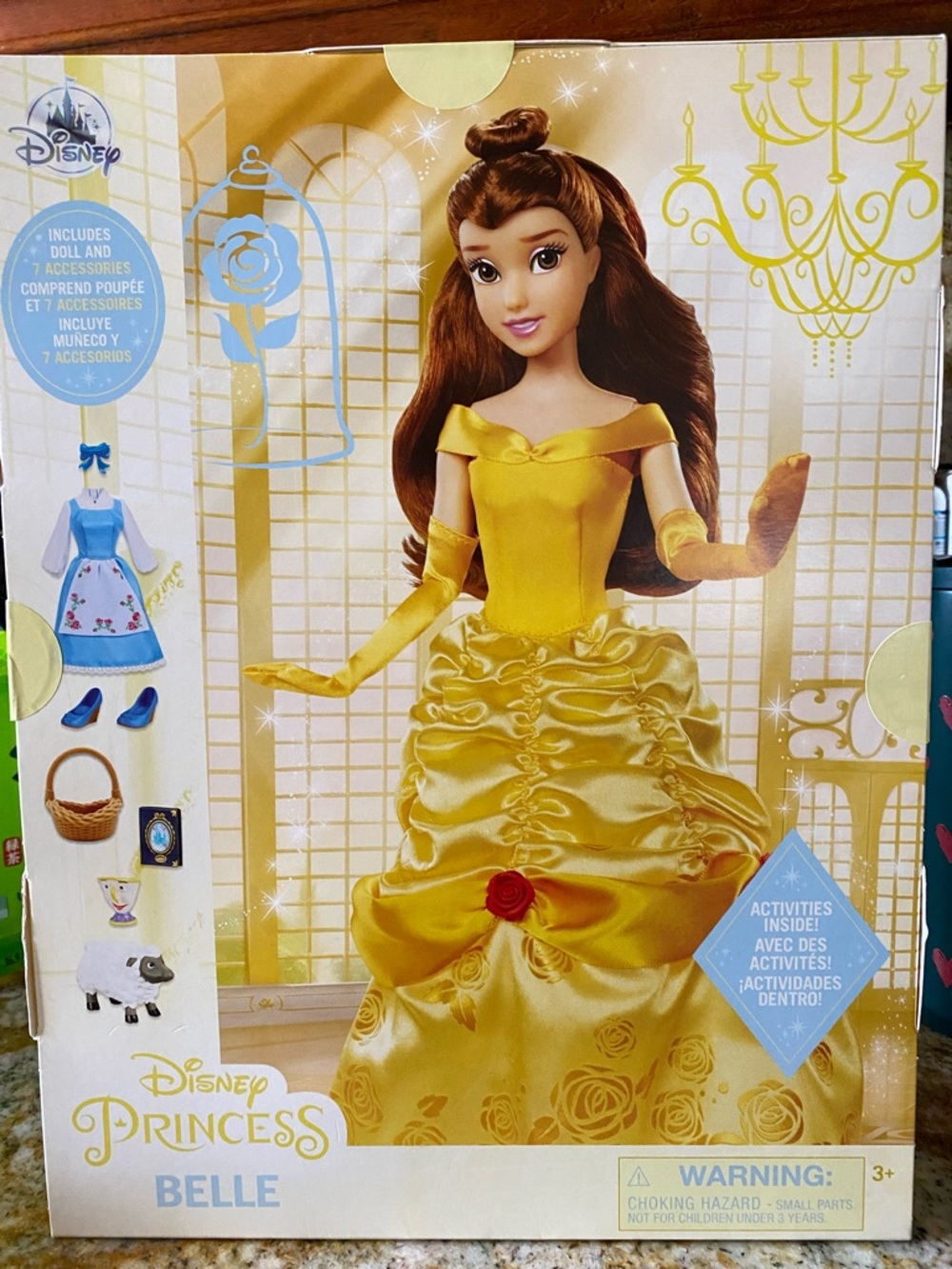Disney Belle Golden Yellow Ball Gown Princess Doll